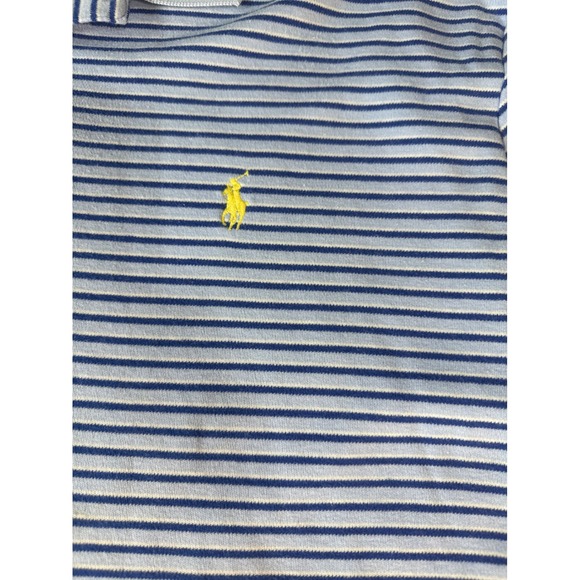 Polo Ralph Lauren Mens XL Blue White Striped Short Sleeve Cotton Polo Shirt - Picture 3 of 11